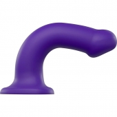 Фиолетовый фаллоимитатор-насадка Strap-On-Me Dildo Dual Density size L - 19 см. - Strap-on-me - купить с доставкой в Нальчике