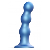 Голубая насадка Strap-On-Me Dildo Plug Balls size L - Strap-on-me - купить с доставкой в Нальчике