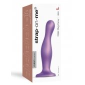 Фиолетовая насадка Strap-On-Me Dildo Plug Curvy size L - Strap-on-me - купить с доставкой в Нальчике