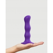 Фиолетовая насадка Strap-On-Me Dildo Geisha Balls size M - Strap-on-me - купить с доставкой в Нальчике