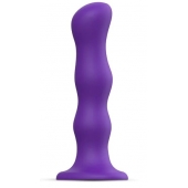 Фиолетовая насадка Strap-On-Me Dildo Geisha Balls size M - Strap-on-me - купить с доставкой в Нальчике