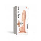 Телесный фаллоимитатор Strap-On-Me Sliding Skin Realistic Dildo size M - Strap-on-me купить с доставкой в интернет-магазине Orgasmix в Нальчике Телесный фаллоимитатор Strap-On-Me Sliding Skin Realistic Dildo size M - Strap-on-me