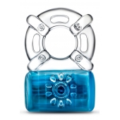 Синее эрекционное виброкольцо Pleaser Rechargeable C-Ring - Blush Novelties - в Нальчике купить с доставкой