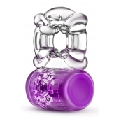 Фиолетовое эрекционное виброкольцо Pleaser Rechargeable C-Ring - Blush Novelties - в Нальчике купить с доставкой