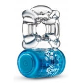 Синее эрекционное виброкольцо One Night Stand Vibrating C-Ring - Blush Novelties - в Нальчике купить с доставкой