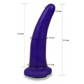 Фиолетовая гладкая изогнутая насадка-плаг - 13,3 см. - LOVETOY (А-Полимер) - купить с доставкой в Нальчике