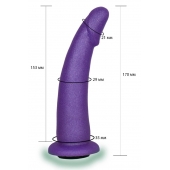 Фиолетовая гладкая изогнутая насадка-плаг - 17 см. - LOVETOY (А-Полимер) - купить с доставкой в Нальчике