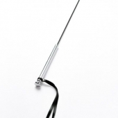 Черный кожаный стек с гладкой ручкой - 55 см. - Crazy Handmade - купить с доставкой в Нальчике Черный кожаный стек с гладкой ручкой - 55 см. - Crazy Handmade - купить с доставкой в Нальчике