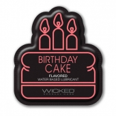 Лубрикант на водной основе со вкусом торта с кремом Wicked Aqua Birthday cake - 3 мл. - Wicked - купить с доставкой в Нальчике