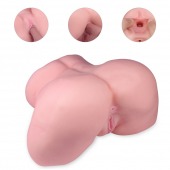 Реалистичный мастурбатор-полуторс с 2 рабочими отверстиями - S-HANDE - в Нальчике купить с доставкой