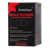 Капсулы для мужчин Erotichard male power с пантогематогеном - 20 капсул (0,370 гр.) - Erotic Hard - купить с доставкой в Нальчике