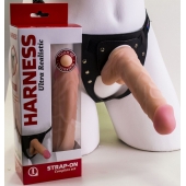 Страпон Harness из двух предметов: регулируемые трусики и насадка-фаллос - 17,5 см. - LOVETOY (А-Полимер) - купить с доставкой в Нальчике