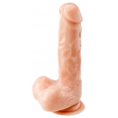 Телесный реалистичный фаллоимитатор - 18 см. - Devi купить с доставкой в интернет-магазине Orgasmix в Нальчике Телесный реалистичный фаллоимитатор - 18 см. - Devi
