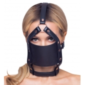 Черный намордник с кляпом-шаром Head Harness With A Gag - Orion - купить с доставкой в Нальчике