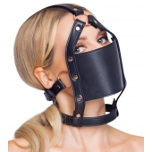 Черный намордник с кляпом-шаром Head Harness With A Gag - Orion - купить с доставкой в Нальчике