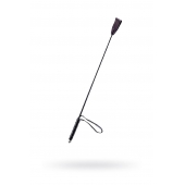 Чёрный стек с кожаной ручкой - 58 см. - Sitabella - купить с доставкой в Нальчике