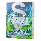 Презервативы Sagami Xtreme Mint с ароматом мяты - 3 шт. - Sagami - купить с доставкой в Нальчике