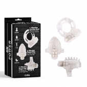 Набор из 3 прозрачных эрекционных колец с вибрацией Teasers Ring Kit - Chisa - в Нальчике купить с доставкой