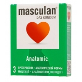 Презервативы анатомической формы Masculan Anatomic - 3 шт. - Masculan - купить с доставкой в Нальчике