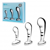 Набор из 3 стальных стимуляторов простаты Stainless Steel P-spot Training Set - b-Vibe - в Нальчике купить с доставкой