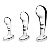 Набор из 3 стальных стимуляторов простаты Stainless Steel P-spot Training Set - b-Vibe - в Нальчике купить с доставкой