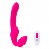 Розовый безремневой страпон на радиоуправлении Strapless Together - 22 см. - Together Toy - купить с доставкой в Нальчике