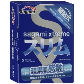 Розовые презервативы Sagami Xtreme FEEL FIT 3D - 3 шт. - Sagami - купить с доставкой в Нальчике