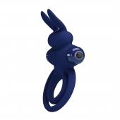 Синее эрекционное кольцо с вибростимуляцией клитора Powerful Ring - Baile - в Нальчике купить с доставкой