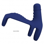 Синяя вибронасадка на пенис Vibrating Penis Sling - Baile - в Нальчике купить с доставкой