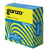 Классические презервативы с обильной смазкой Ganzo Classic - 3 шт. - Ganzo - купить с доставкой в Нальчике