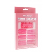 Набор из 7 розовых насадок на пенис ONE-A-DAY PENIS SLEEVES PINK - Seven Creations - в Нальчике купить с доставкой