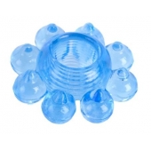 Голубая гелевая насадка-цветок - Toyfa Basic - в Нальчике купить с доставкой