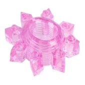 Розовое гелевое эрекционное кольцо-звезда - Toyfa Basic - в Нальчике купить с доставкой