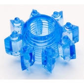 Голубая гелевая насадка-звезда - Toyfa Basic - в Нальчике купить с доставкой