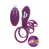 Фиолетовая эрекционная вибронасадка Halo Halo C-Ring Sleeve - Toy Joy - в Нальчике купить с доставкой