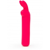 Розовая вибропуля с ушками Rechargeable Rabbit Ears Bullet Vibrator - Happy Rabbit