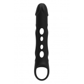 Черная насадка-удлинитель Vibrating Extender With Remote с вибрацией - Dream Toys - в Нальчике купить с доставкой