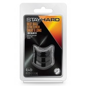 Черное эрекционное кольцо на мошонку Beef Ball Stretcher Snug X Long - Blush Novelties - в Нальчике купить с доставкой