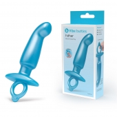 Голубая анальная пробка для массажа простаты Hither Silicone Prostate Plug - 14,3 см. - b-Vibe - в Нальчике купить с доставкой