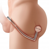 Кольцо на пенис с анальным стимулятором Stainless Steel Anal Hook   Cock Ring - BlueLine - в Нальчике купить с доставкой