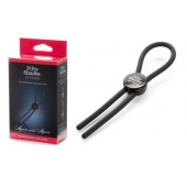 Тёмно-серое эрекционное кольцо с зажимом Again and Again Adjustable Cock Ring - Fifty Shades of Grey - в Нальчике купить с доставкой