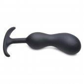 Черный массажер простаты с утяжелителями Premium Silicone Weighted Prostate Plug Large - 18,8 см. - XR Brands - в Нальчике купить с доставкой