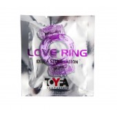 Фиолетовое виброкольцо с двумя вибропульками - Toyfa Basic - в Нальчике купить с доставкой