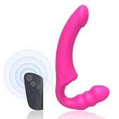 Розовый безремневой страпон Straples Strap-On Dildo - Erokay - купить с доставкой в Нальчике