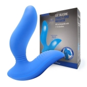 Синий вибромассажер простаты 3,5’’ Curve P-spot Massager - 12 см. - Erokay - в Нальчике купить с доставкой