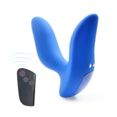 Синий вибромассажер простаты 3,5’’ Remote Control Curve P-spot Massager - 12 см. - Erokay - в Нальчике купить с доставкой