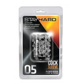 Прозрачная насадка с капельками STAY HARD COCK SLEEVE 05 CLEAR - Blush Novelties - в Нальчике купить с доставкой