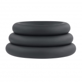 Набор из 3 черных эрекционных колец 3 Ring Circus - Selopa - в Нальчике купить с доставкой