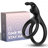 Черное эрекционное кольцо с подхватом мошонки - Boys of Toys - в Нальчике купить с доставкой