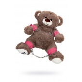 Бондажный набор: бурый мишка с розовыми оковами и наручниками - Pecado - купить с доставкой в Нальчике